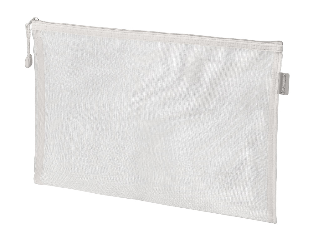 BOLSA ZIPPER BAG LIDERPAPEL POLIESTER TRANSPIRABLE MULTIUSOS DIN A4 BLANCO