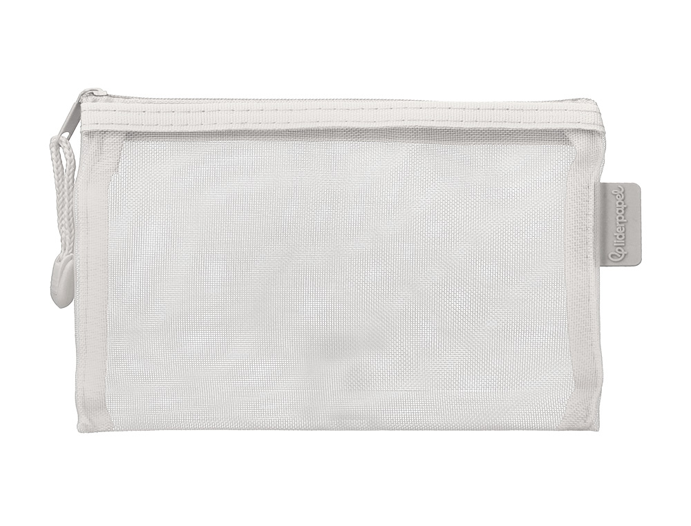 BOLSA ZIPPER BAG LIDERPAPEL POLIESTER TRANSPIRABLE MULTIUSOS DIN A6 BLANCO