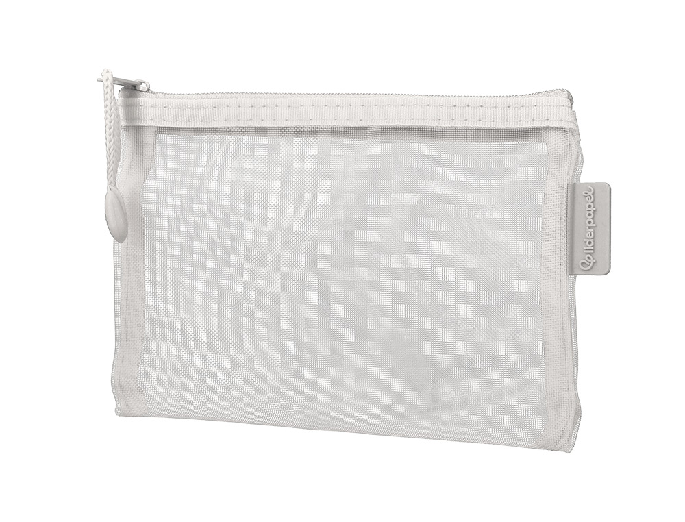 BOLSA ZIPPER BAG LIDERPAPEL POLIESTER TRANSPIRABLE MULTIUSOS DIN A6 BLANCO
