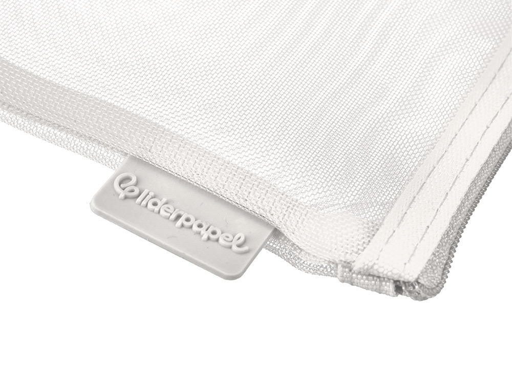 BOLSA ZIPPER BAG LIDERPAPEL POLIESTER TRANSPIRABLE MULTIUSOS DIN A6 BLANCO