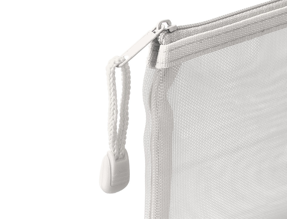 BOLSA ZIPPER BAG LIDERPAPEL POLIESTER TRANSPIRABLE MULTIUSOS DIN A6 BLANCO