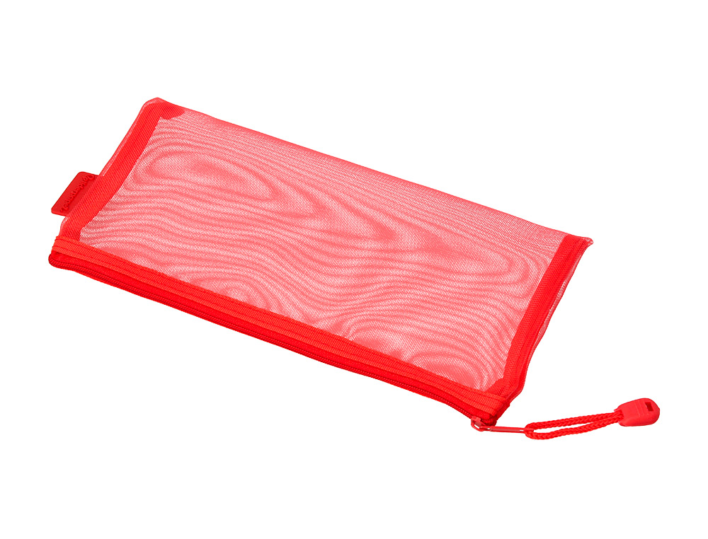 BOLSA ZIPPER BAG LIDERPAPEL POLIESTER TRANSPIRABLE MULTIUSOS TICKET 230X115 MM ROJO
