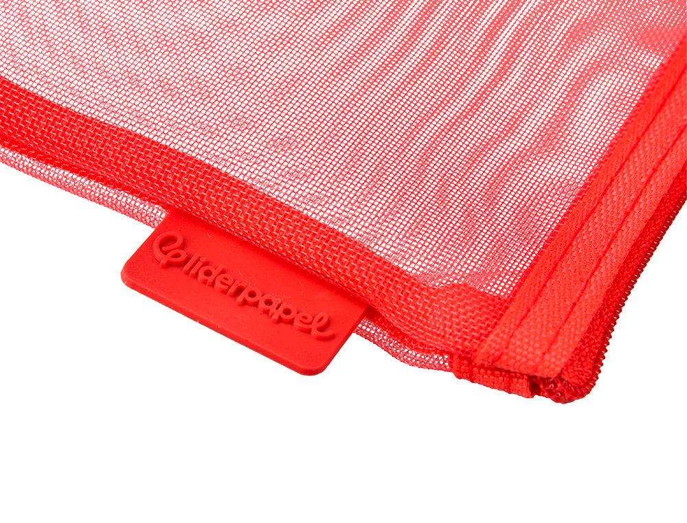 BOLSA ZIPPER BAG LIDERPAPEL POLIESTER TRANSPIRABLE MULTIUSOS TICKET 230X115 MM ROJO