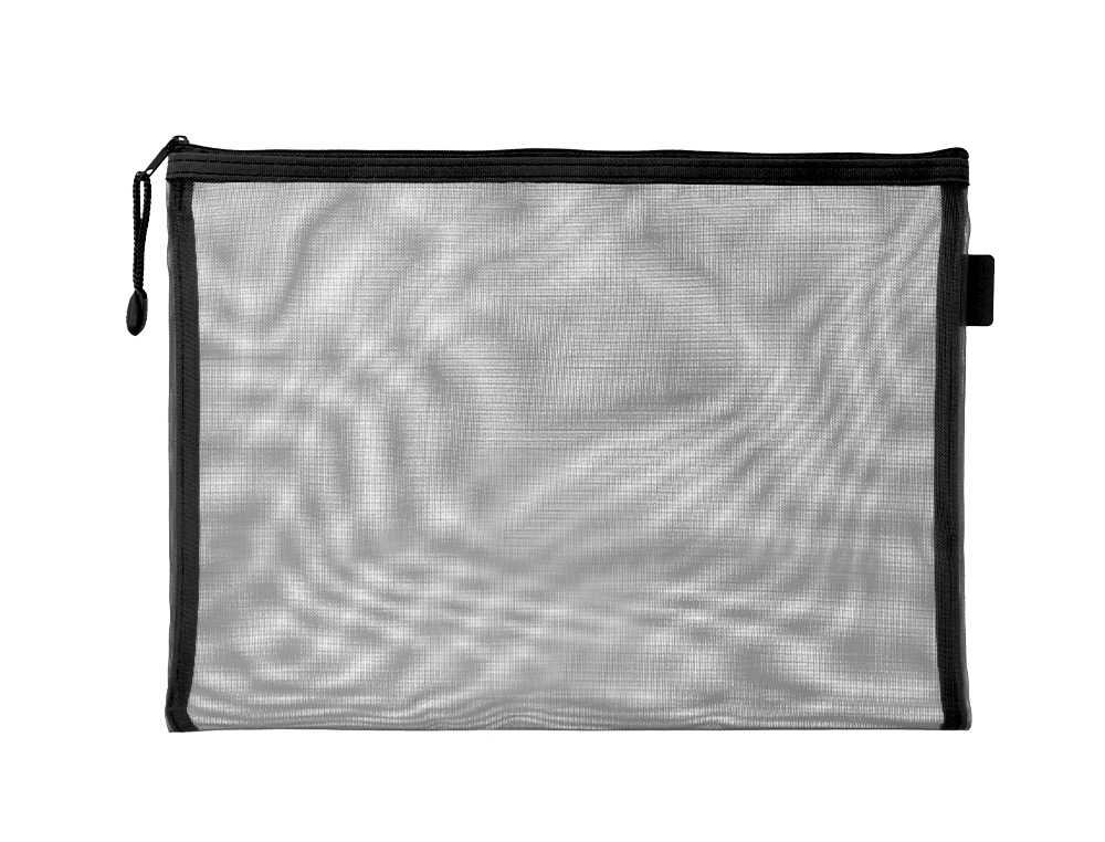 BOLSA ZIPPER BAG LIDERPAPEL POLIESTER TRANSPIRABLE MULTIUSOS DIN A5 NEGRO