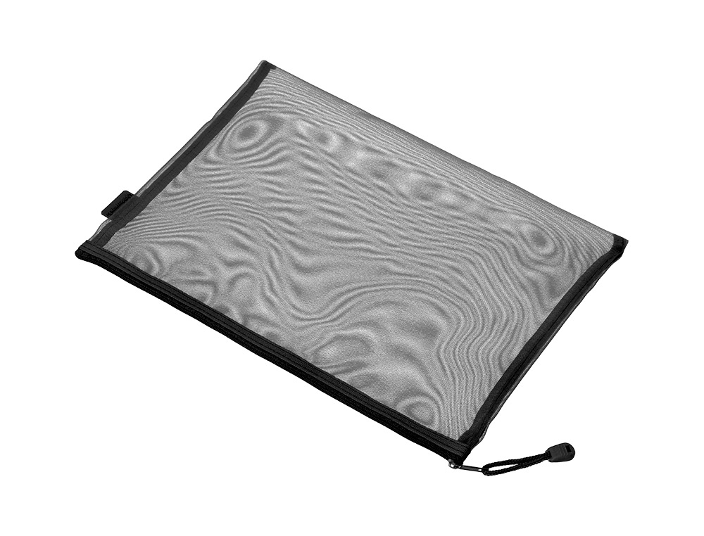 BOLSA ZIPPER BAG LIDERPAPEL POLIESTER TRANSPIRABLE MULTIUSOS DIN A5 NEGRO