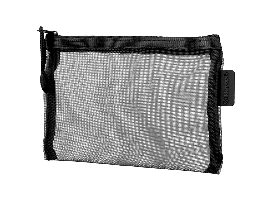 BOLSA ZIPPER BAG LIDERPAPEL POLIESTER TRANSPIRABLE MULTIUSOS DIN A6 NEGRO
