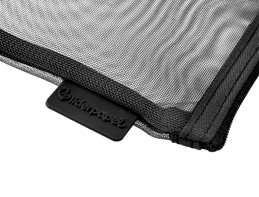 BOLSA ZIPPER BAG LIDERPAPEL POLIESTER TRANSPIRABLE MULTIUSOS DIN A6 NEGRO