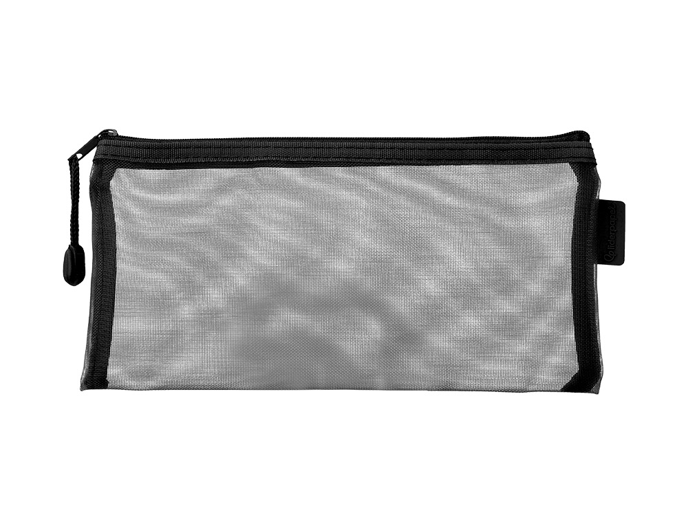 BOLSA ZIPPER BAG LIDERPAPEL POLIESTER TRANSPIRABLE MULTIUSOS TICKET 230X115 MM NEGRO