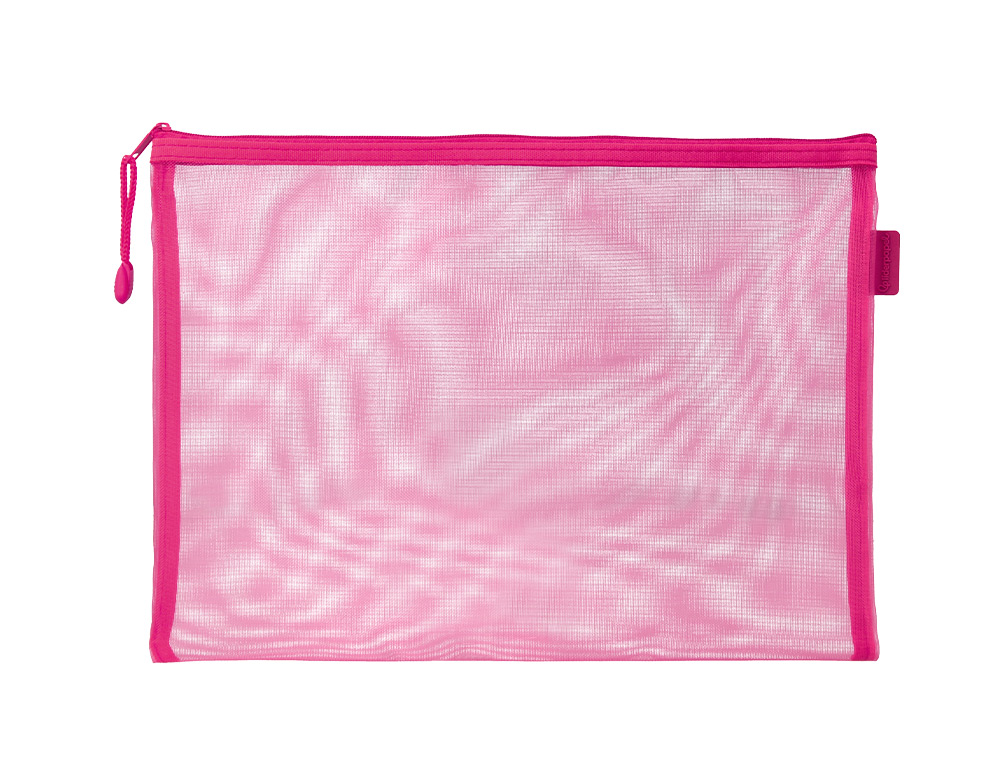 BOLSA ZIPPER BAG LIDERPAPEL POLIESTER TRANSPIRABLE MULTIUSOS DIN A5 ROSA