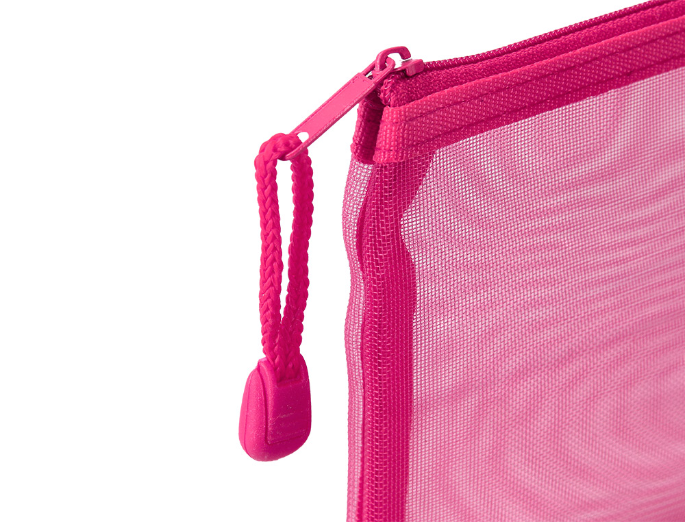 BOLSA ZIPPER BAG LIDERPAPEL POLIESTER TRANSPIRABLE MULTIUSOS DIN A5 ROSA