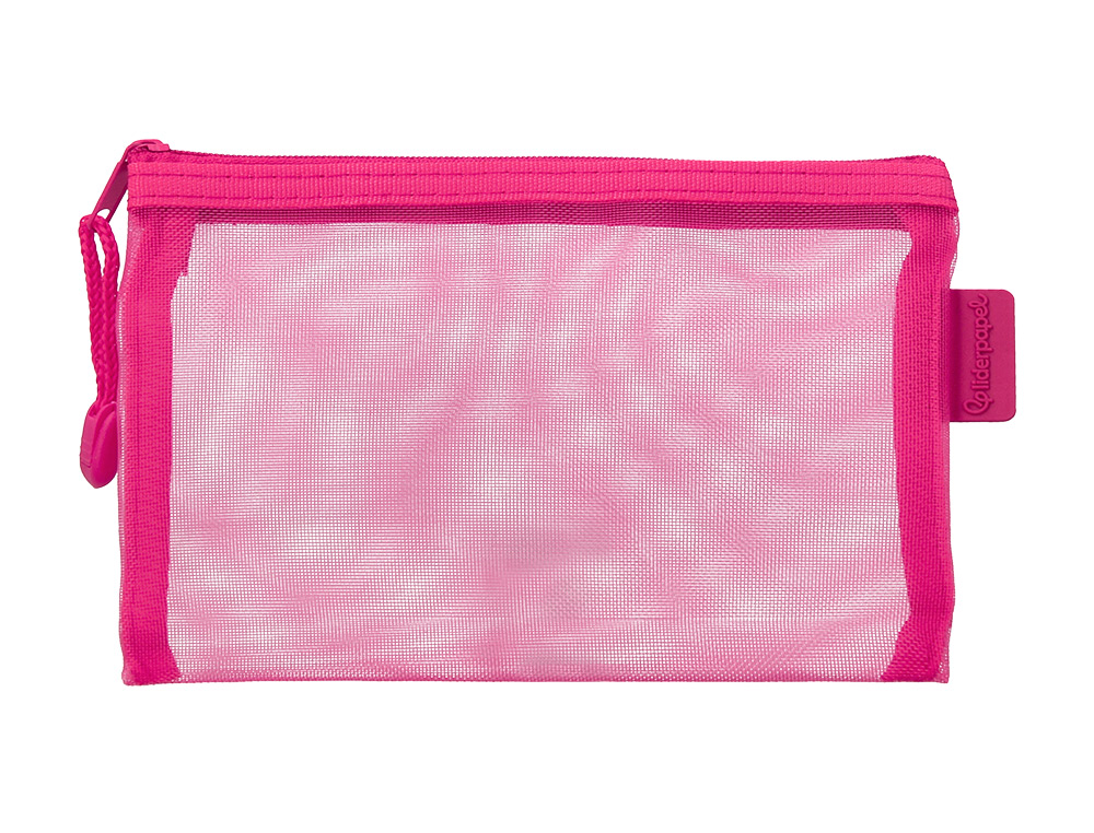 BOLSA ZIPPER BAG LIDERPAPEL POLIESTER TRANSPIRABLE MULTIUSOS DIN A6 ROSA