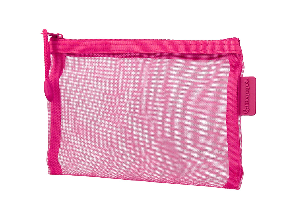 BOLSA ZIPPER BAG LIDERPAPEL POLIESTER TRANSPIRABLE MULTIUSOS DIN A6 ROSA