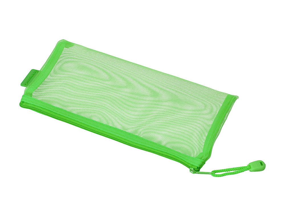 BOLSA ZIPPER BAG LIDERPAPEL POLIESTER TRANSPIRABLE MULTIUSOS TICKET 230X115 MM VERDE PASTEL