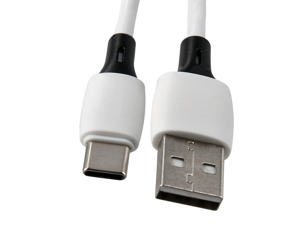 CABLE USB-C A USB-A Q-CONNECT PVC LONGITUD 2M BLANCO
