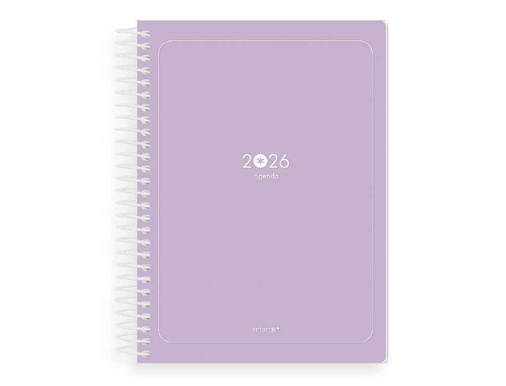AGENDA ESPIRAL ANTARTIK ESSENTIALS A5+ 2026 DA PGINAMORADO PAPEL 80G FSC