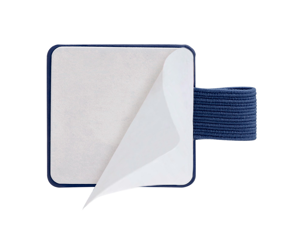 PORTABOLIGRAFO AUTOADHESIVO ANTARTIK PARA CUADERNO NOTE CON ELASTICO HASTA 15 MM GROSOR 80 MM AZUL MARINO