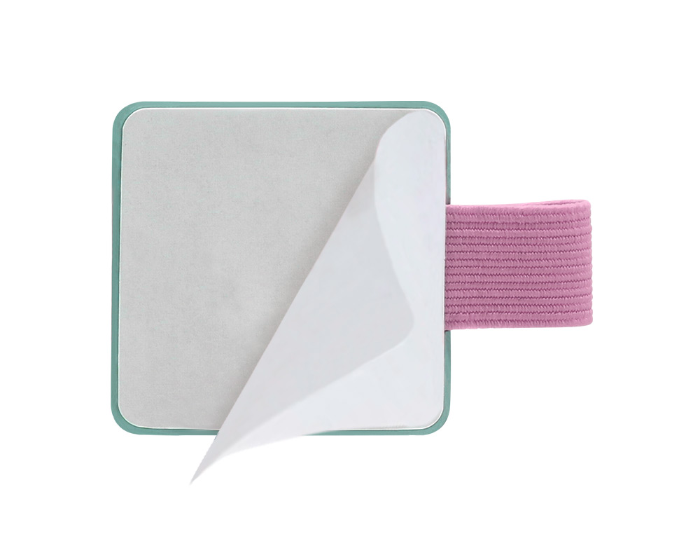 PORTABOLIGRAFO AUTOADHESIVO ANTARTIK PARA CUADERNO NOTE CON ELASTICO HASTA 15 MM GROSOR 80 MM TURQUESA Y ROSA