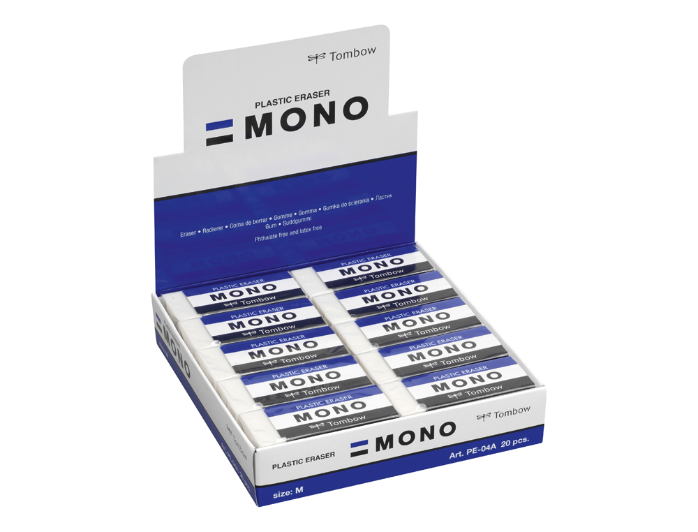 GOMA DE BORRAR TOMBOW PVC MONO TAMAÑO M