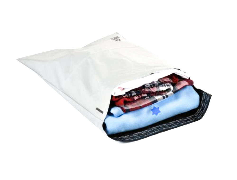 SOBRE Q-CONNECT DE PLASTICO BOLSA PARA ENVIOS 100% RECICLADAS CON AUTOCIERRE COLOR BLANCO 400X600 MM