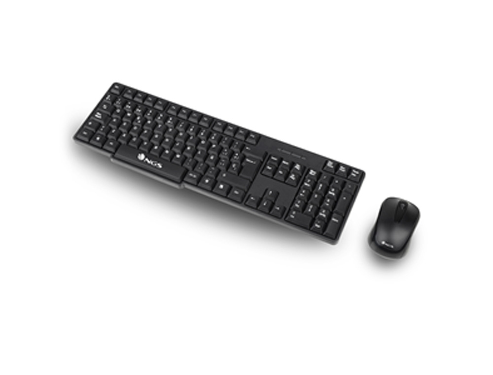 SET TECLADO Y RATON NGS INALAMBRICOS 2.4GHZ USB COLOR NEGRO
