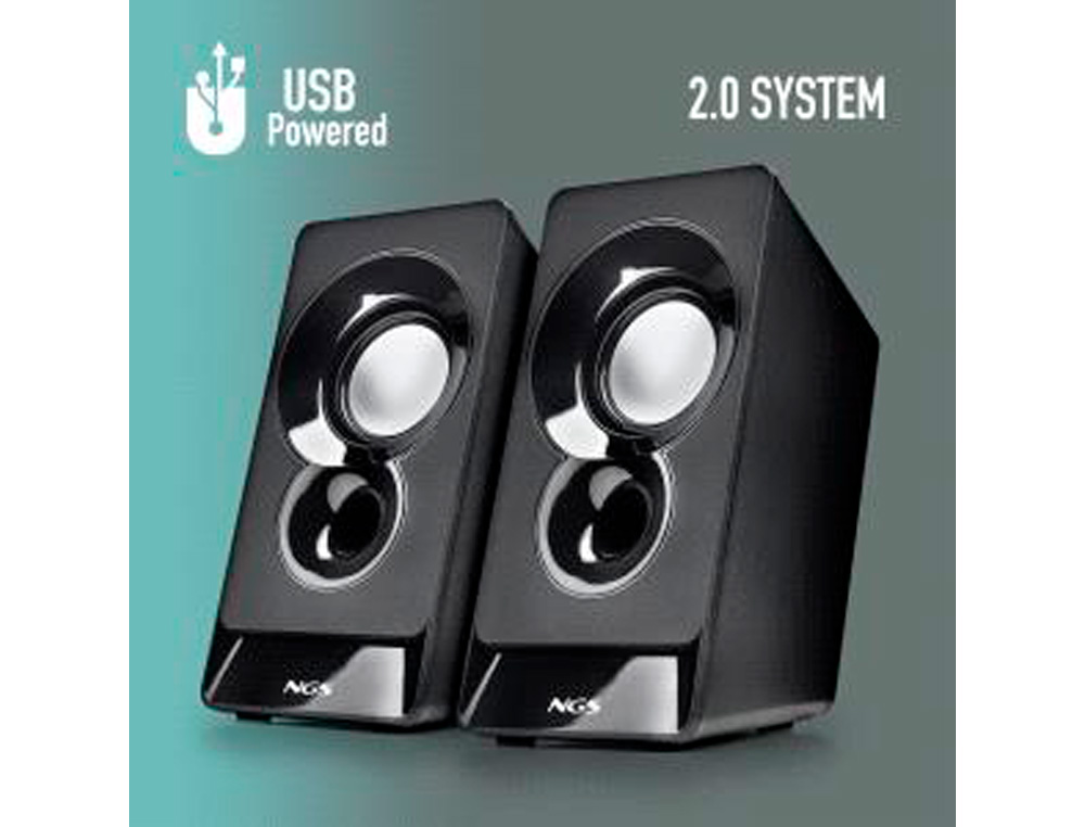 ALTAVOZ NGS SB10 PARA PC 12W ESTEREO USB ENTRADA JACK 3,5 MM COLOR NEGRO