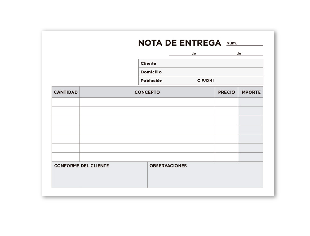 TALONARIO LIDERPAPEL ENTREGAS 8º ORIGINAL T128 APAISADO