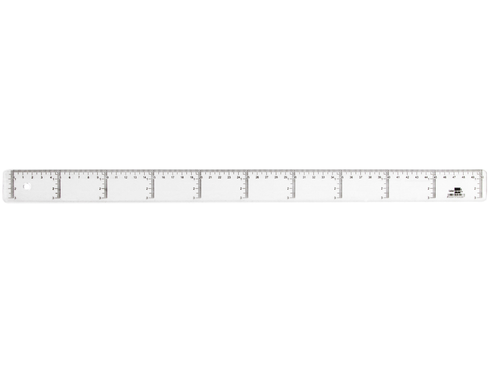 REGLA LIDERPAPEL PLASTICO CRISTAL 50 CM