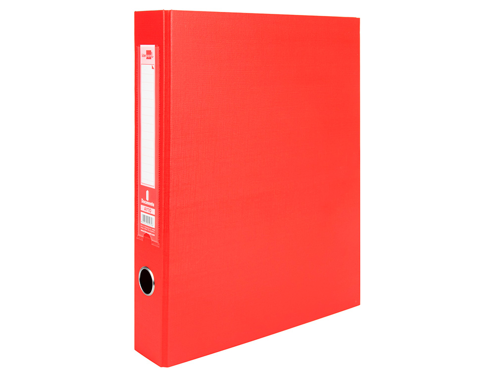 MODULO LIDERPAPEL 3 ARCHIVADORES FOLIO 2 ANILLAS MIXTAS 40MM ROJO