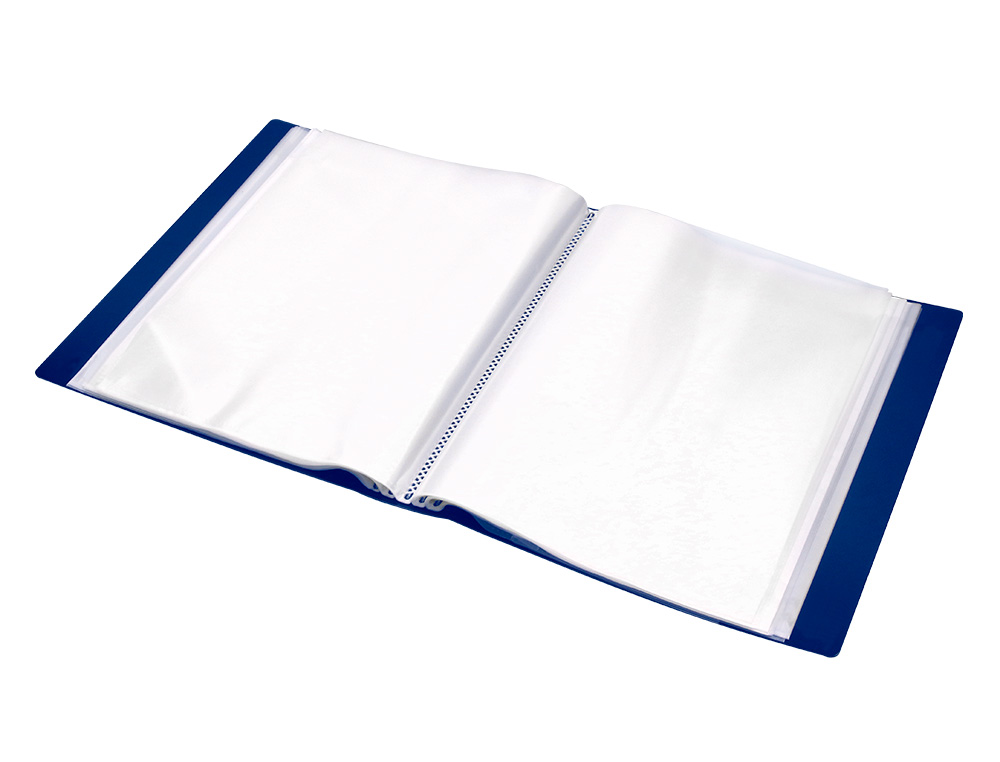 CARPETA LIDERPAPEL PERSONALIZA 37732 40 FUNDAS CANGURO POLIPROPILENO DIN A4 AZUL PORTADA Y LOMO PERSONALIZABLE