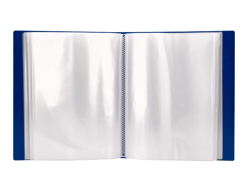 CARPETA LIDERPAPEL PERSONALIZA 37732 40 FUNDAS CANGURO POLIPROPILENO DIN A4 AZUL PORTADA Y LOMO PERSONALIZABLE