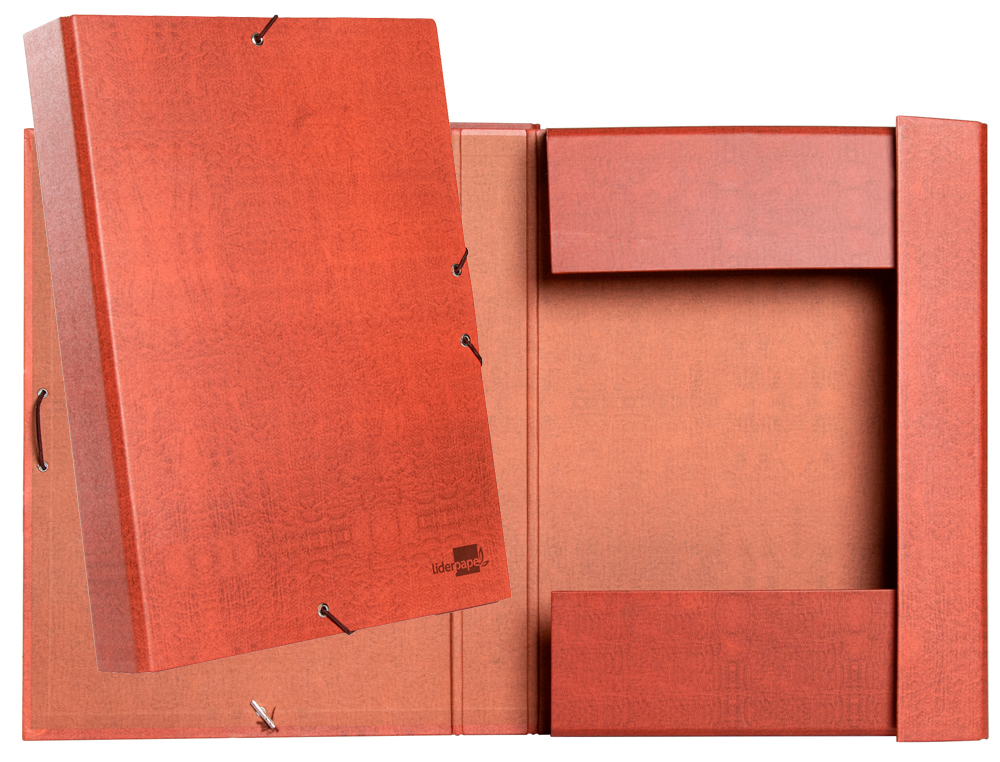 CARPETA PROYECTOS LIDERPAPEL FOLIO LOMO 30MM CARTON FORRADO CUERO