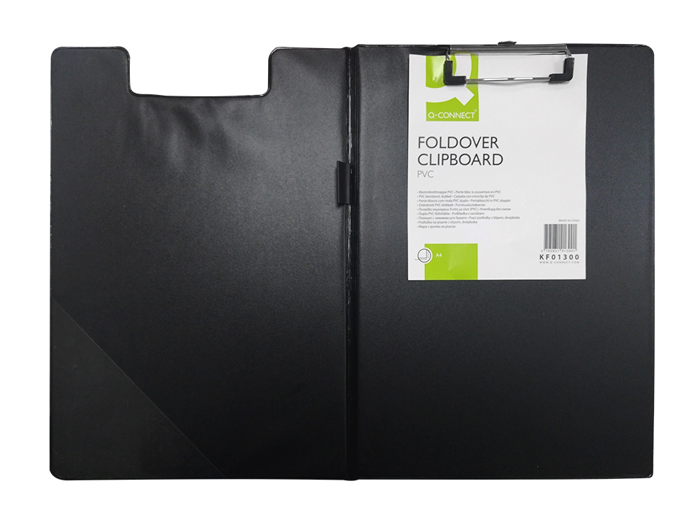 CARPETA Q-CONNECT MINICLIPS PLASTICO DIN A4 NEGRA