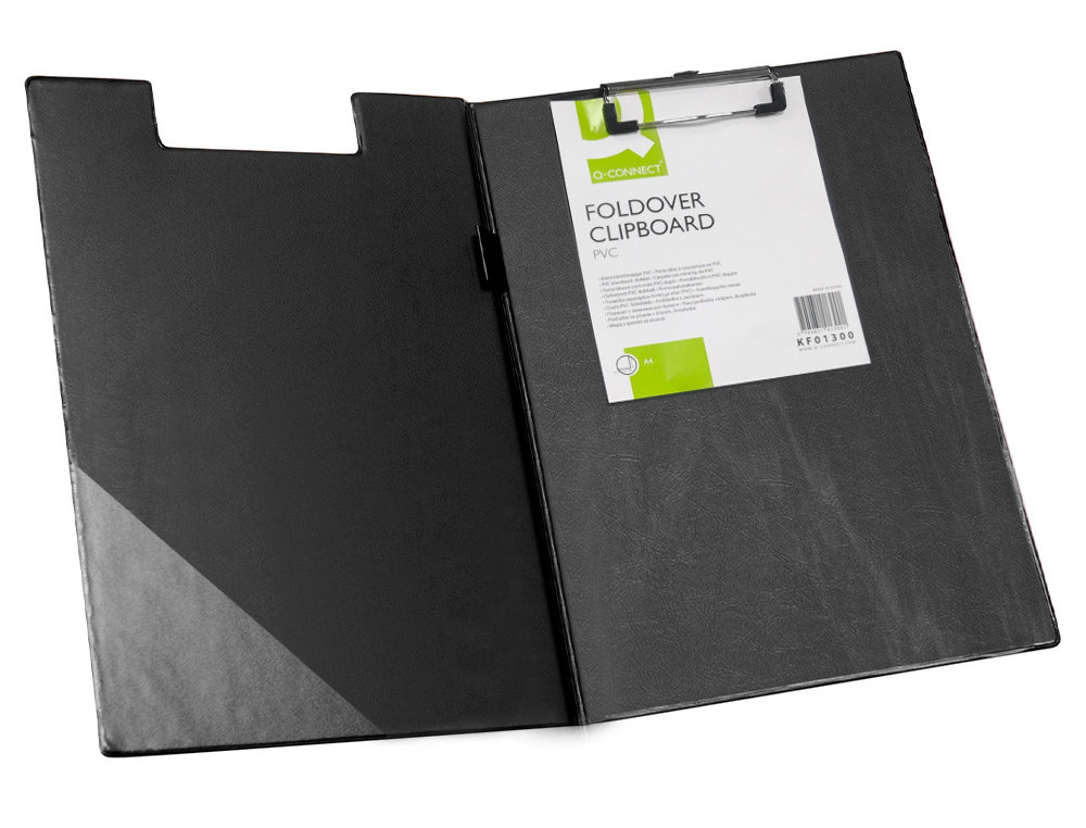 CARPETA Q-CONNECT MINICLIPS PLASTICO DIN A4 NEGRA