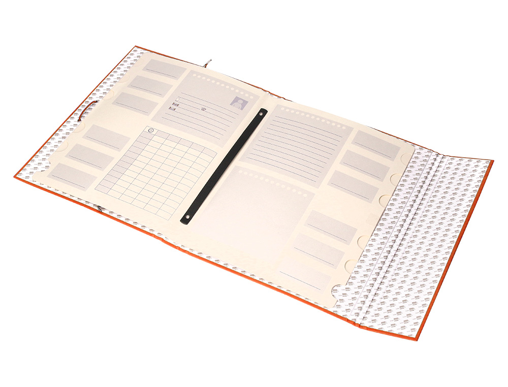 CARPETA CLASIFICADORA LIDERPAPEL 12 DEPARTAMENTOS FOLIO PROLONGADO CARTON FORRADO NARANJA