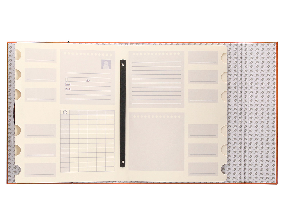CARPETA CLASIFICADORA LIDERPAPEL 12 DEPARTAMENTOS FOLIO PROLONGADO CARTON FORRADO NARANJA