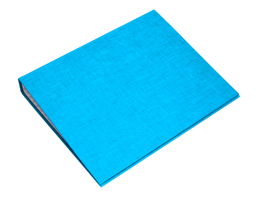 CARPETA DE 4 ANILLAS 25MM MIXTAS LIDERPAPEL FOLIO CARTON FORRADO PAPER COAT CELESTE