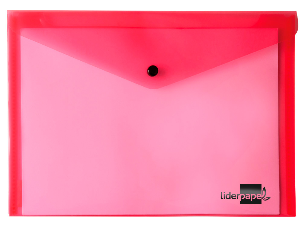 CARPETA LIDERPAPEL DOSSIER BROCHE 34350 POLIPROPILENO DIN A5 ROJA TRANSPARENTE