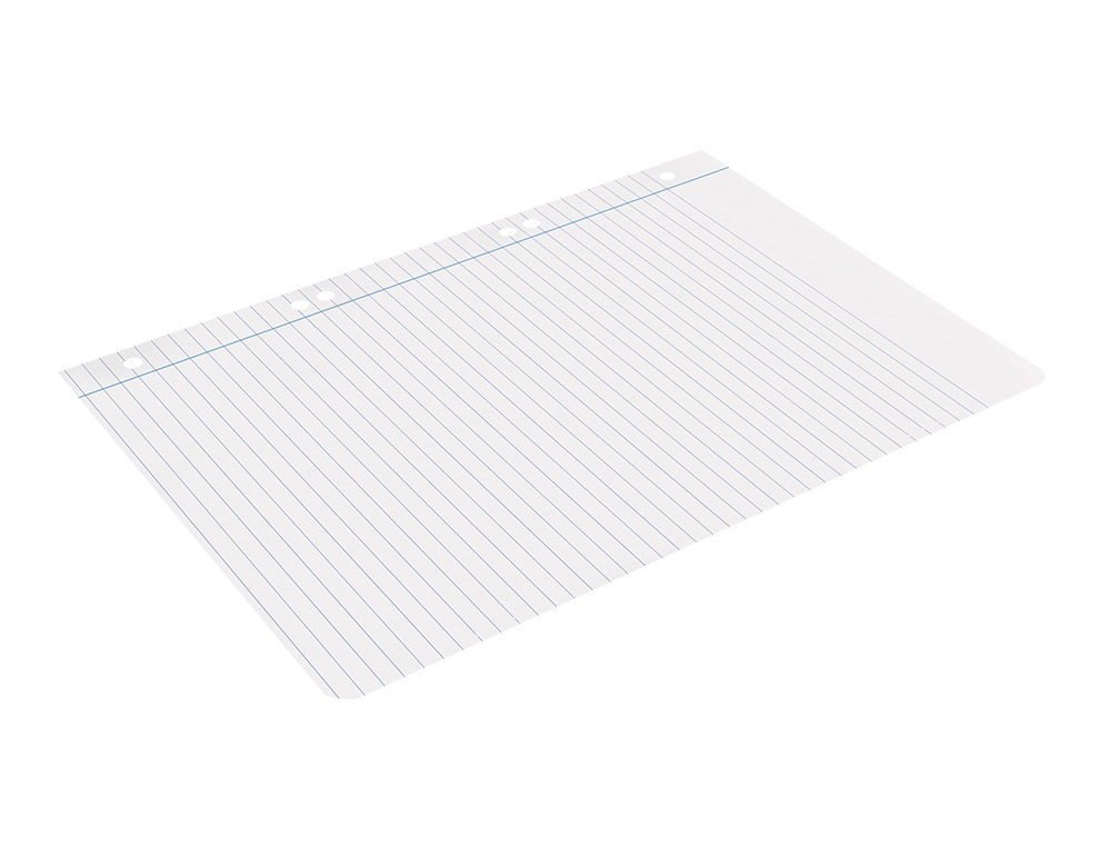 RECAMBIO LIDERPAPEL CUARTO 100 HOJAS 60G/M2 HORIZONTAL CON MARGEN 6 TALADROS