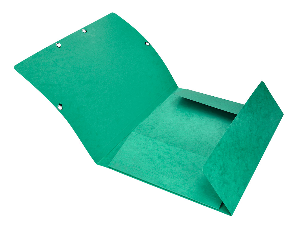 CARPETA Q-CONNECT GOMAS KF02168 CARTON SIMIL-PRESPAN SOLAPAS 320X243 MM VERDE