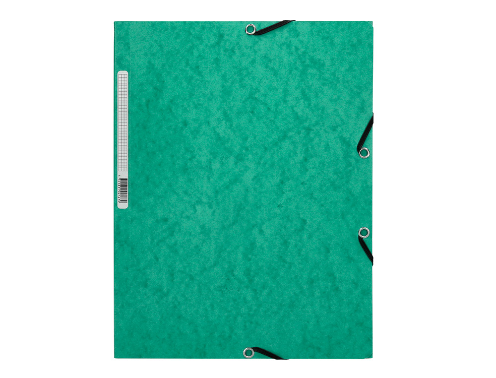CARPETA Q-CONNECT GOMAS KF02168 CARTON SIMIL-PRESPAN SOLAPAS 320X243 MM VERDE