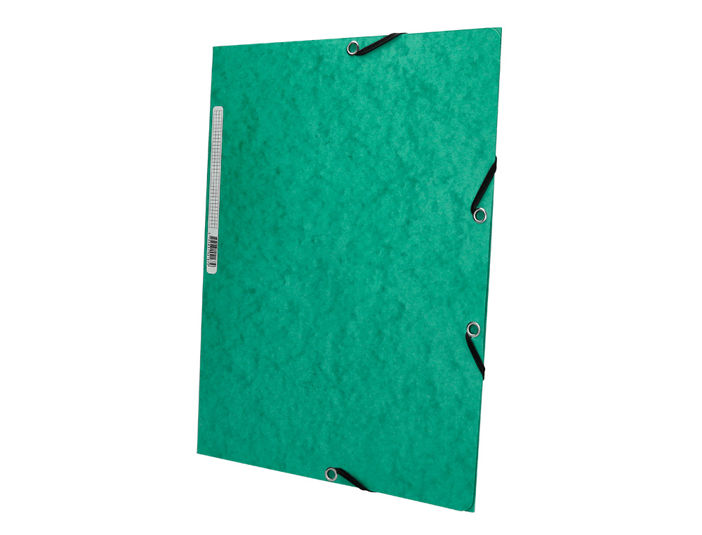 CARPETA Q-CONNECT GOMAS KF02168 CARTON SIMIL-PRESPAN SOLAPAS 320X243 MM VERDE