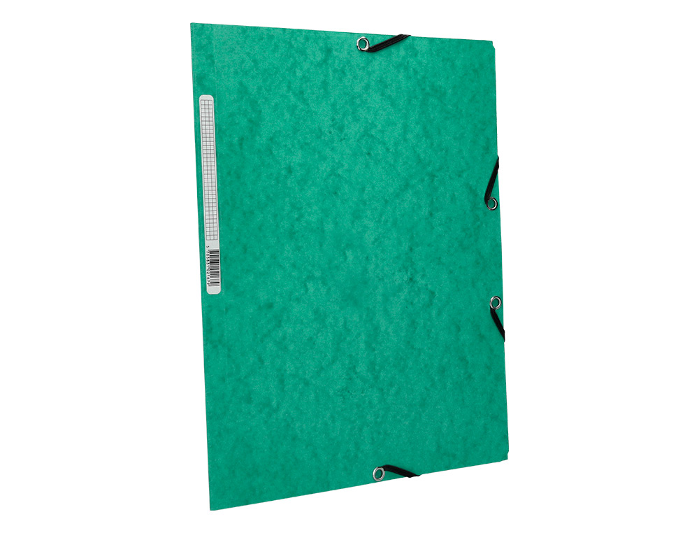 CARPETA Q-CONNECT GOMAS KF02168 CARTON SIMIL-PRESPAN SOLAPAS 320X243 MM VERDE