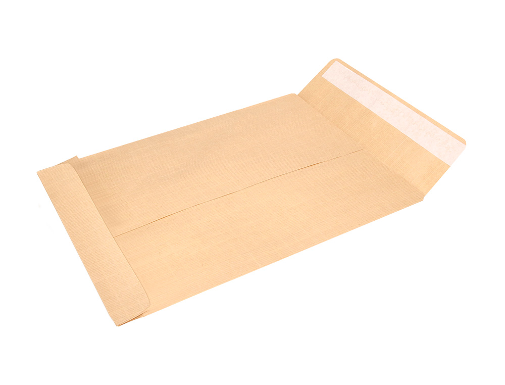 SOBRE LIDERPAPEL BOLSA N.4 KRAFT SALARIOS 132X187 MM TIRA DE SILICONA CAJA DE 500 UNIDADES