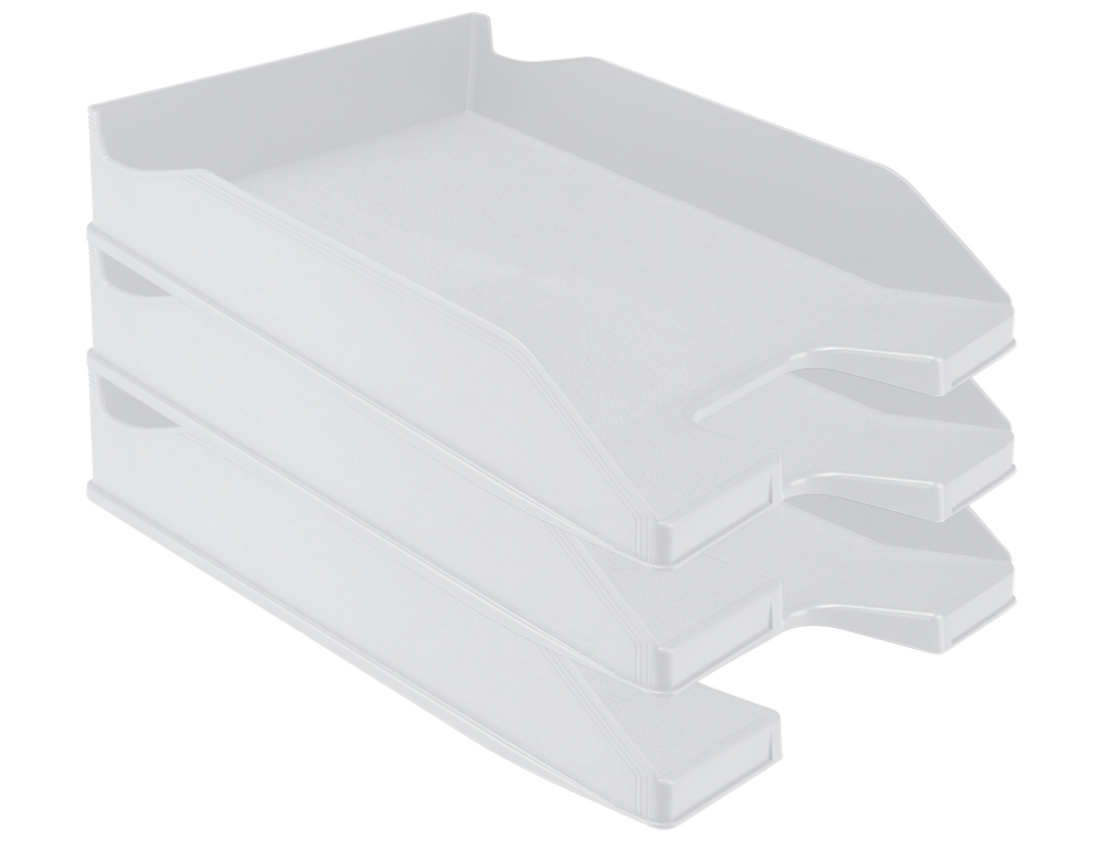 BANDEJA SOBREMESA PLASTICO Q-CONNECT GRIS OPACO 240X70X340 MM