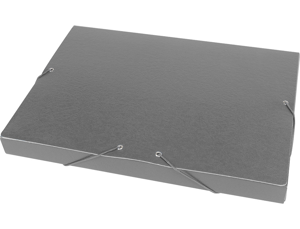 CARPETA PROYECTOS LIDERPAPEL FOLIO LOMO 30MM CARTON GOFRADO GRIS