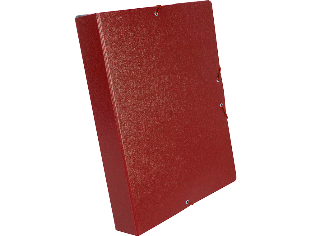 CARPETA PROYECTOS LIDERPAPEL FOLIO LOMO 50MM CARTON GOFRADO ROJA
