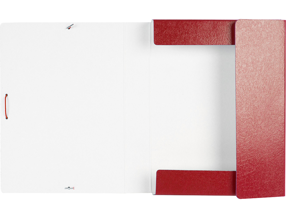 CARPETA PROYECTOS LIDERPAPEL FOLIO LOMO 50MM CARTON GOFRADO ROJA