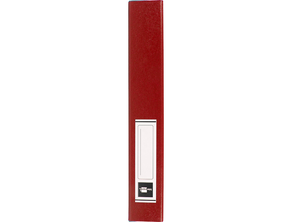 CARPETA PROYECTOS LIDERPAPEL FOLIO LOMO 50MM CARTON GOFRADO ROJA