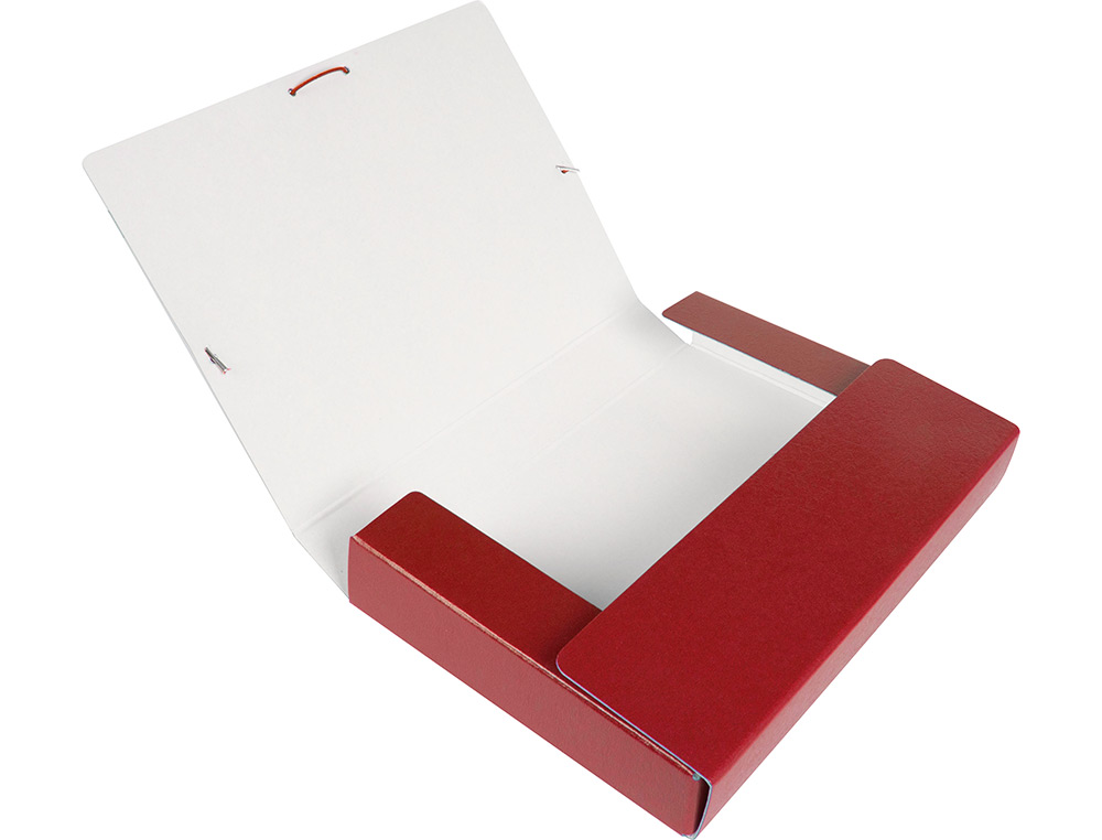 CARPETA PROYECTOS LIDERPAPEL FOLIO LOMO 50MM CARTON GOFRADO ROJA