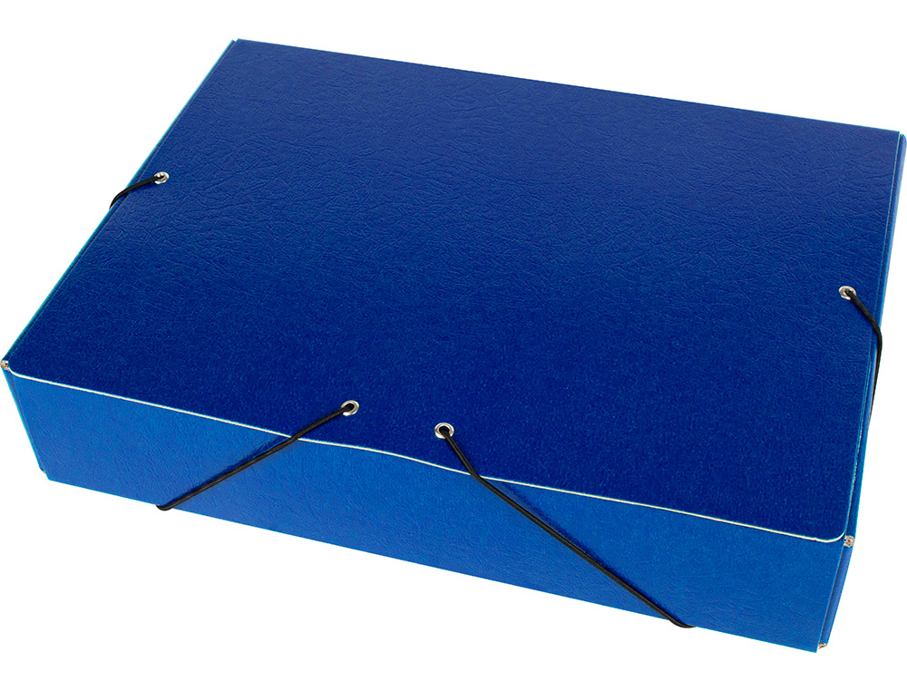 CARPETA PROYECTOS LIDERPAPEL FOLIO LOMO 70MM CARTON GOFRADO AZUL